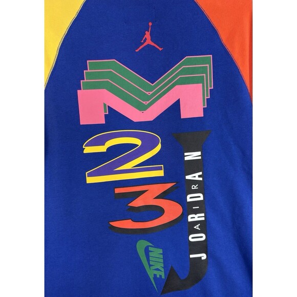 Nike Air Jordan Hoodie Men's Large Colorblock Sweatshirt CV7967-495 - Picture 5 of 13